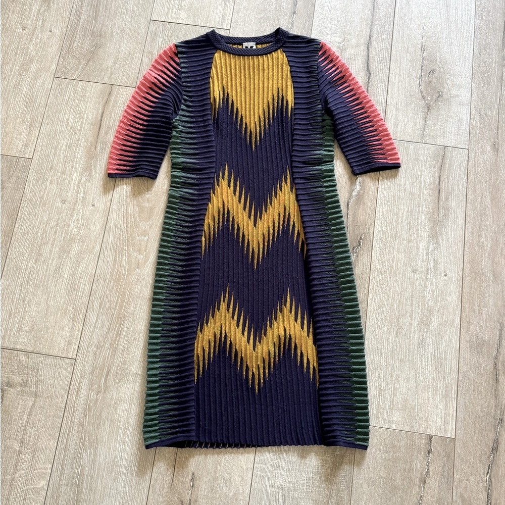 Missoni Yellow and Purple Knit Dress in Size Small. EUC.